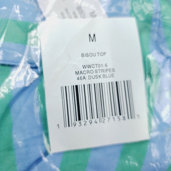 WeWoreWhat Striped Cropped Cotton-Blend Top size M new with tags in bag - Picture 3 of 5